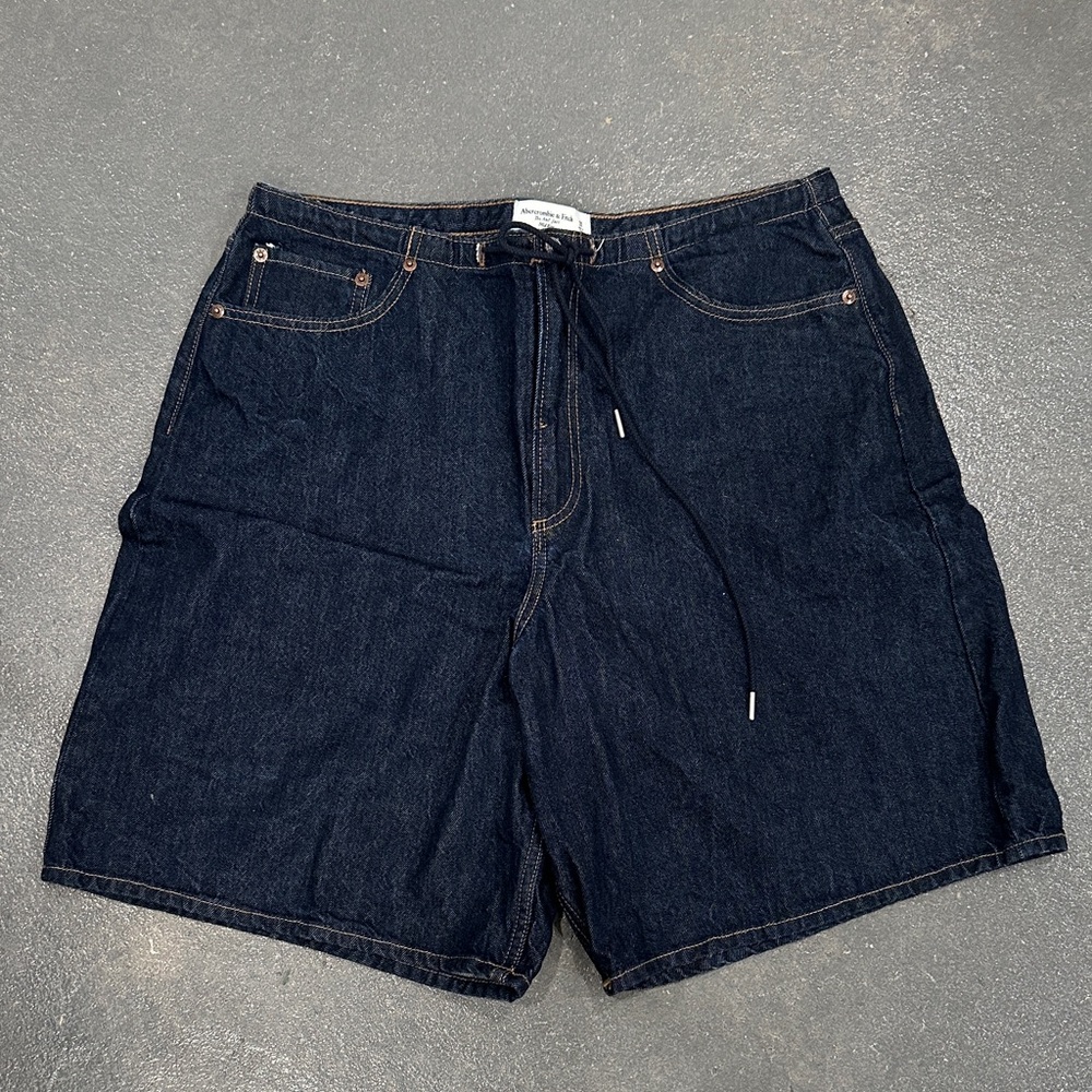 Abercrombie & Fitch Dark Blue Jean Shorts